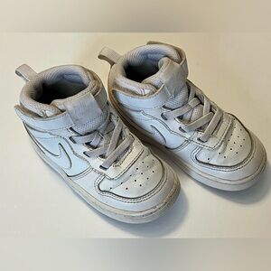 Nike Court Borough Mid 2 Toddler Sneakers, CD7784-100, White, Sz 8C